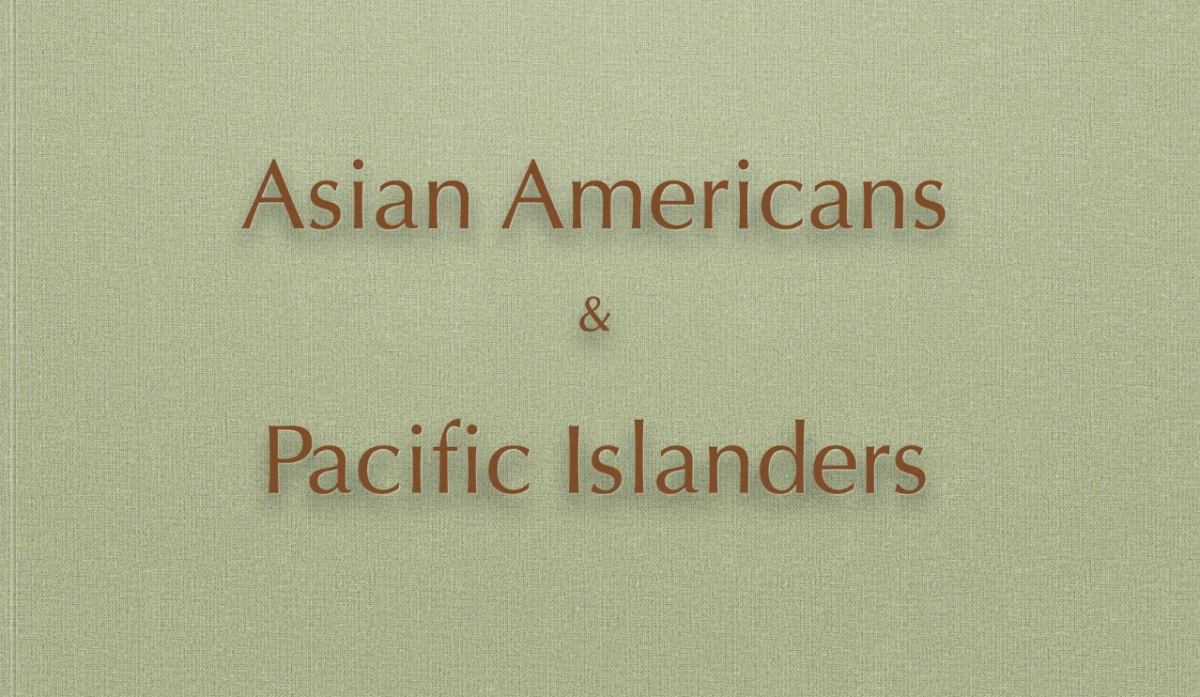 Screen shot of intro title for the Asian Americans and Pacific Islanders tribute video